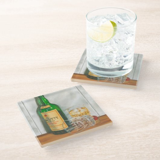 Still Life with Scotch von Jennifer Goldberger Glasuntersetzer (Schrägansicht)