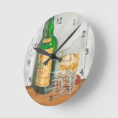 Still Life with Scotch von Jennifer Goldberger Runde Wanduhr (Winkel)