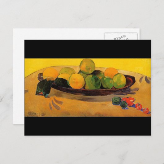 'Still Life with Tahitian Orange' - Paul Gauguin Postkarte (Vorne/Hinten)
