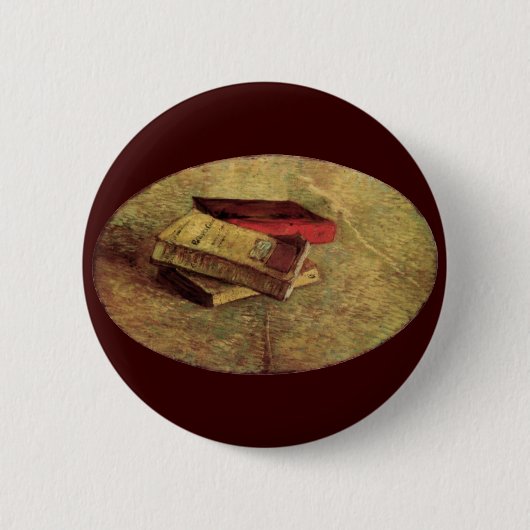 Still Life with Three Books by Vincent van Gogh Button (Vorderseite)