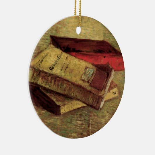 Still Life with Three Books by Vincent van Gogh Keramik Ornament (Rechts)