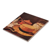 Still Life Yellow Straw Hat von Vincent van Gogh Fliese (Seite)