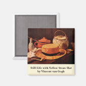 Still Life Yellow Straw Hat von Vincent van Gogh Magnet (Vorderseite/Rückseite)