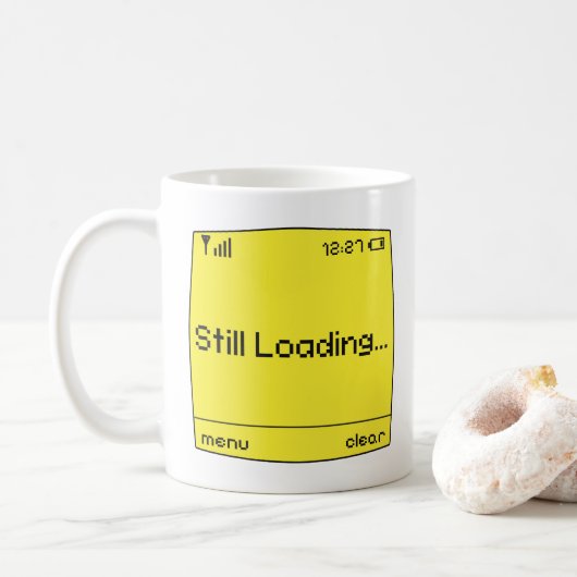 Still Loading.. Retro Mobile Design Mug Kaffeetasse (Mit Donut)