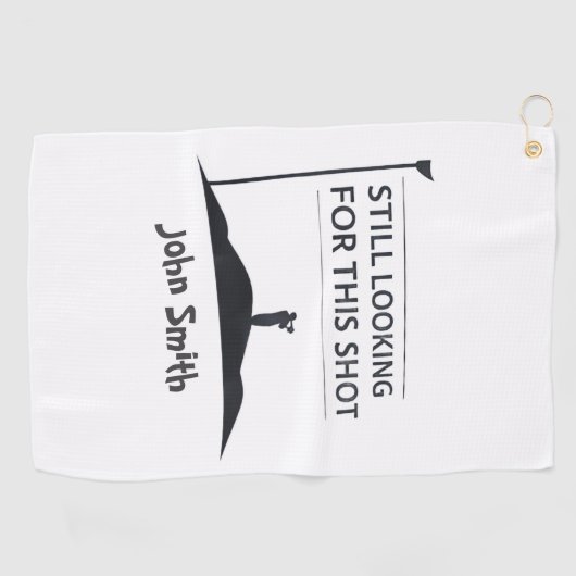 Still Looking For This Shot Custom Name Art Golfhandtuch (Horizontal)