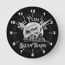 Still Plays With Steam Trains Railroad Fan        