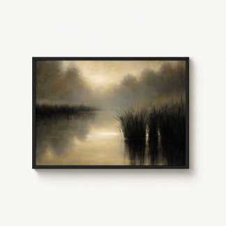 Still Pond at Dawn Wall Art Poster