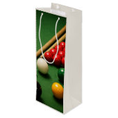 Still Potting Reds Just Slower Funny Snooker Wine  Geschenktüte Für Weinflaschen (Rückseite Schrägansicht)