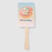Still Scrolling Hand Fan | Cute Cat Meme Fächer (Vorderseite)