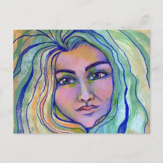 Still Seas Goddess Postkarte (Vorderseite)