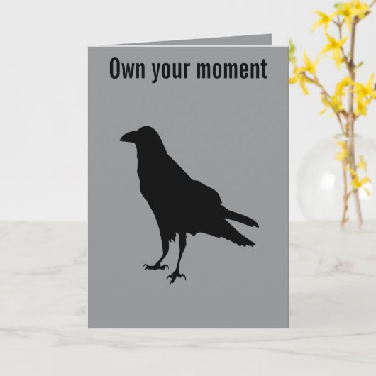 Still Shadow Raven in Profile Karte (Gelbe Blume)