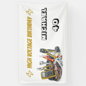 Still Shocking at 40 Electrician Birthday Party Banner (Vertikal)