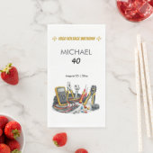 Still Shocking at 40 Electrician Birthday Party Serviette (Beispiel)