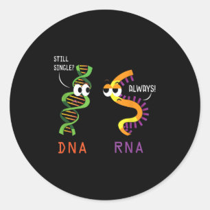 Still Single Dna immer Rna Funny Science Biologie Runder Aufkleber