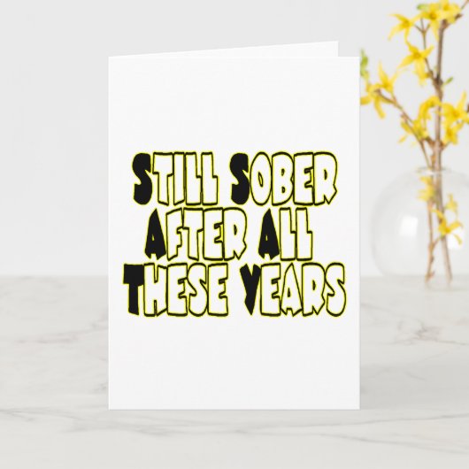 Still Sober Karte (Gelbe Blume)