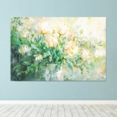 *~* Still Spring Blume TV2 Stretched Canvas Print Leinwanddruck (Insitu (Holzboden))