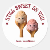 Still Sweet on You Cute Valentine Sticker (Vorderseite)