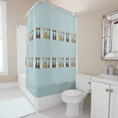 Still Tired Cats - Cat Mom Lover - Blue Graphic Duschvorhang (Beispiel)