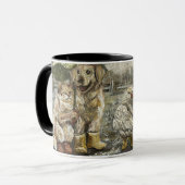 Still Together Whimsical Farmhouse Animals Rainy Tasse (Vorderseite Links)