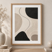 Still Trace | Minimal Abstract Plaster Art Print Poster