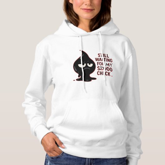 Still Waiting Hoodie – Funny Coffee & Paycheck Swe (Vorderseite)