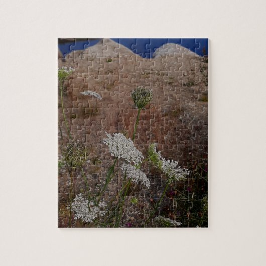 Still Wasser mit Wildblumenufer Puzzle (Vertikal)