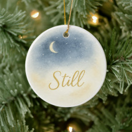 „Still“-Wasserfarben-Weihnachtsschmuck Keramik Ornament
