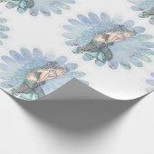 Still Waters Meerjungfrau und Säugling Babydusche Geschenkpapier (Ecke)