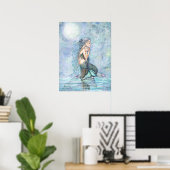 Still Waters Mermaid Mutter und Baby Poster (Heimbüro)