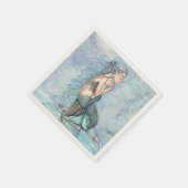 Still Waters Mutter und Baby Mermaids Paper Napkin Serviette (Ecke)