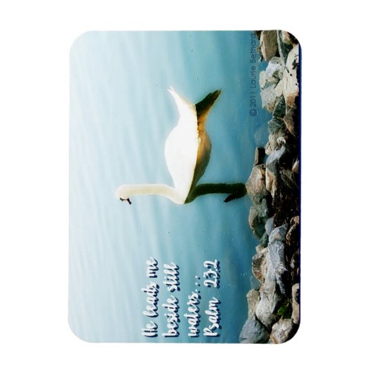 Still Waters Scripture Inspiration Foto Magnet (Vertikal)