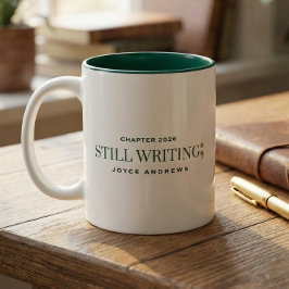 Still Writing Semicolon Custom Recovery Green Zweifarbige Tasse