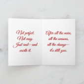 Still You Chosen, Cherished, Folded Greeting Card Karte (Innenseite)