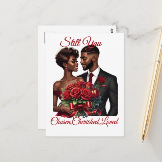 Still You Chosen, Cherished, Folded Greeting Card Postkarte (Vorderseite/Rückseite Beispiel)
