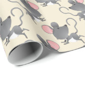 Stille als Maus-Süße Tier-Muster Geschenkpapier (Rolleneckpunkt)