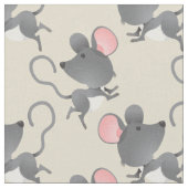 Stille als Maus-Süße Tier-Muster Stoff (Nahaufnahme)