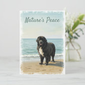 Stille am Meer - Hundelandschaft in Neufundland Einladung (Stehend Vorderseite)