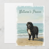 Stille am Meer - Hundelandschaft in Neufundland Einladung (Vorne/Hinten)