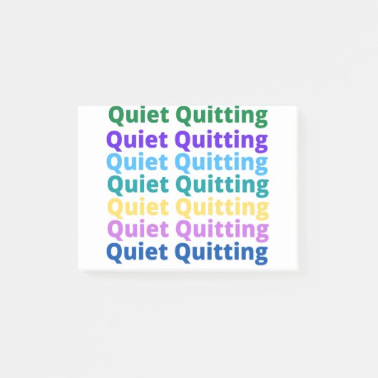 Stille Aufgabe Post-it Klebezettel (Vorderseite)