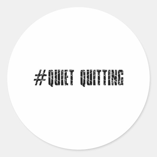 Stille Aufgabe Runder Aufkleber (Vorderseite)