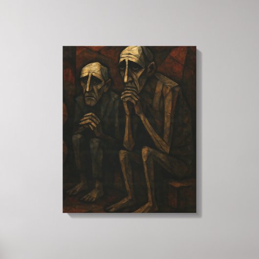 "Stille Begleiter" | Kubist & Expressionist . Leinwanddruck (Vorderseite)