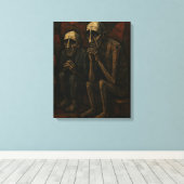 "Stille Begleiter" | Kubist & Expressionist . Leinwanddruck (Insitu (Holzboden))