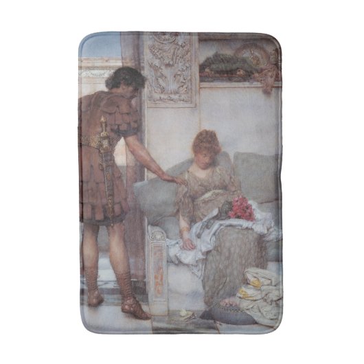 Stille Begrüßung (von Lawrence Alma-Tadema) Badematte (Vorderseite Vertikal)