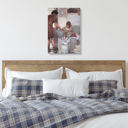 Stille Begrüßung (von Lawrence Alma-Tadema) Leinwanddruck (Insitu (Schlafzimmer))