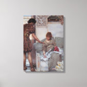 Stille Begrüßung (von Lawrence Alma-Tadema) Leinwanddruck (Vorderseite)