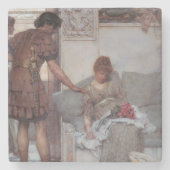 Stille Begrüßung (von Lawrence Alma-Tadema) Steinuntersetzer (Vorderseite)