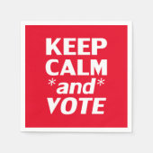 Stille behalten und moderne Typografie in Rot und Serviette (Vorderseite)