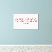 Stille Behandlung Leinwanddruck (Insitu (Holzboden))