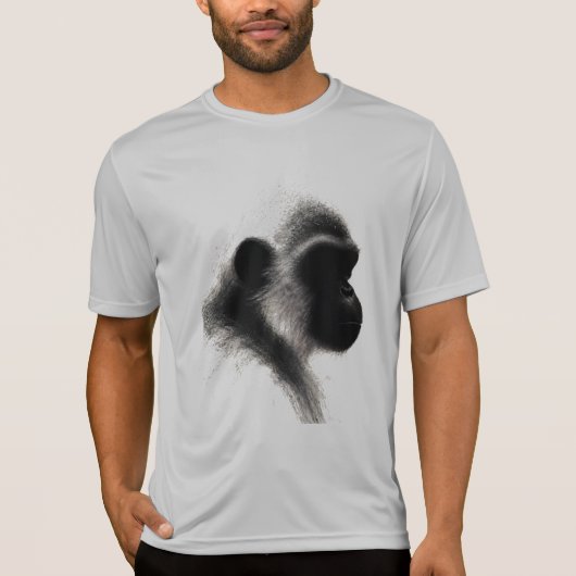 Stille Beobachter-Primate-Kohle-Studie T-Shirt (Vorderseite)