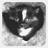 Stille Beobachter Quadratischer Aufkleber (Vorderseite)